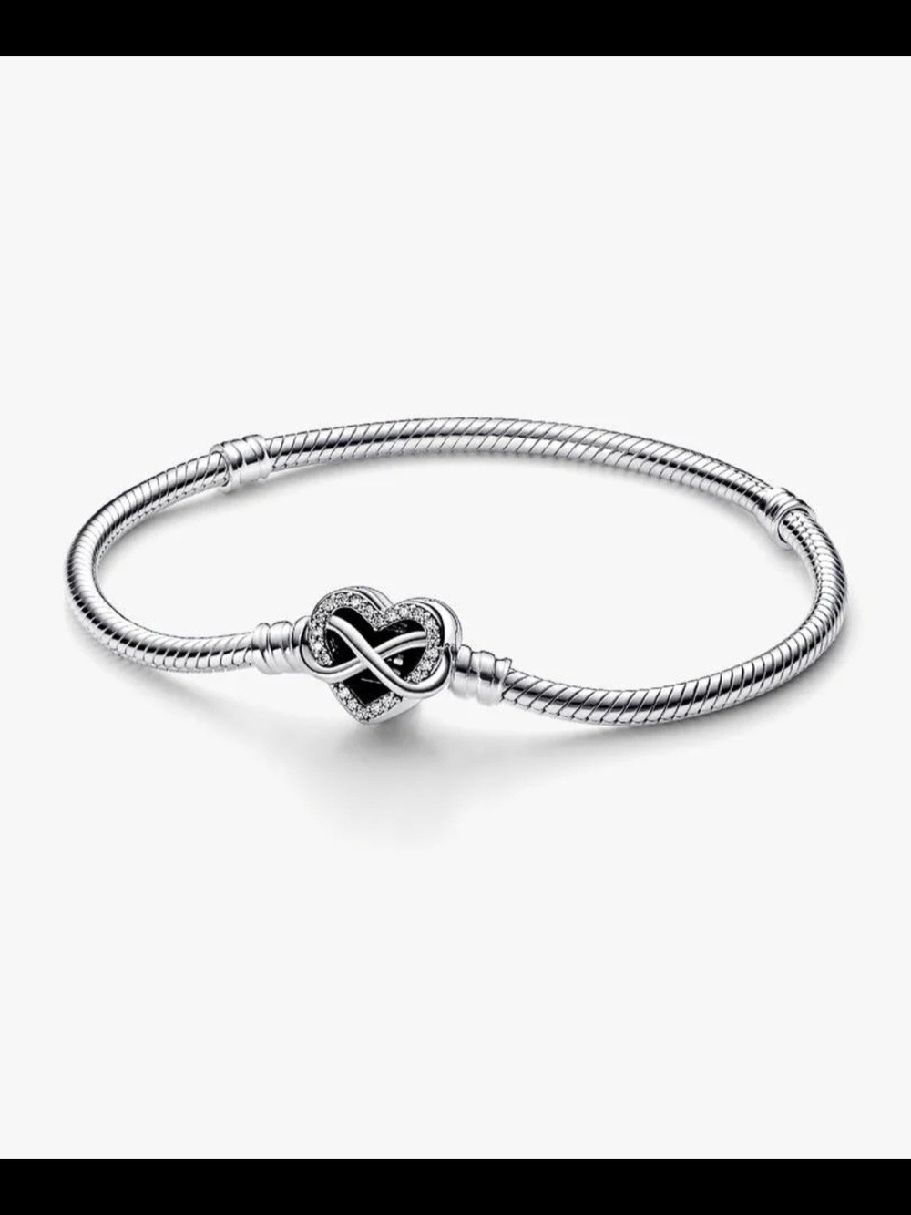 Pandora Sterling Silver Heart Infinity Bracelet - Silver